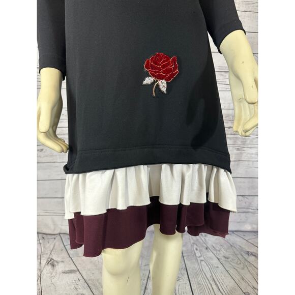 Ginger long sleeved A line dress with dragonfly Rose embellishments size xxsmall - Picture 7 of 12